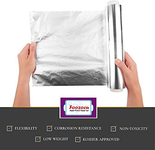 Foozocu Foozocu Aluminium Foil Paper || foil Paper for Kitchen || Eco-Friendly Freshwrapp Aluminium || Foil Food wrap || Bacteria Resistant/Disposable/Food Parcel || 50 Gm Silver-9 MTR (Pack of 1)