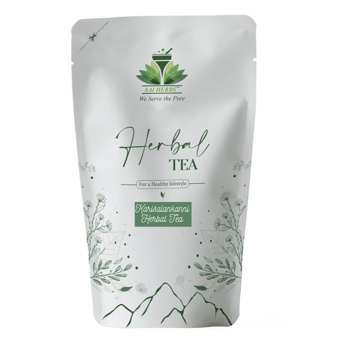 SAI HERBS SAI HERBS Karisalankanni Herbal Tea - Bhringraj - Kayonni - Eclipta alba - False daisy Leaves - Used to treat Liver Disorder - Luxury Tea - Pure & Natural (25 Grams)