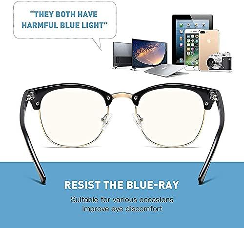 CREEK CREEK Blue Light Blocking Blue Cut Anti Glare Round Glasses Men and Women for Eye Protection from UV by Computer/Tablet/Laptop/Mobile