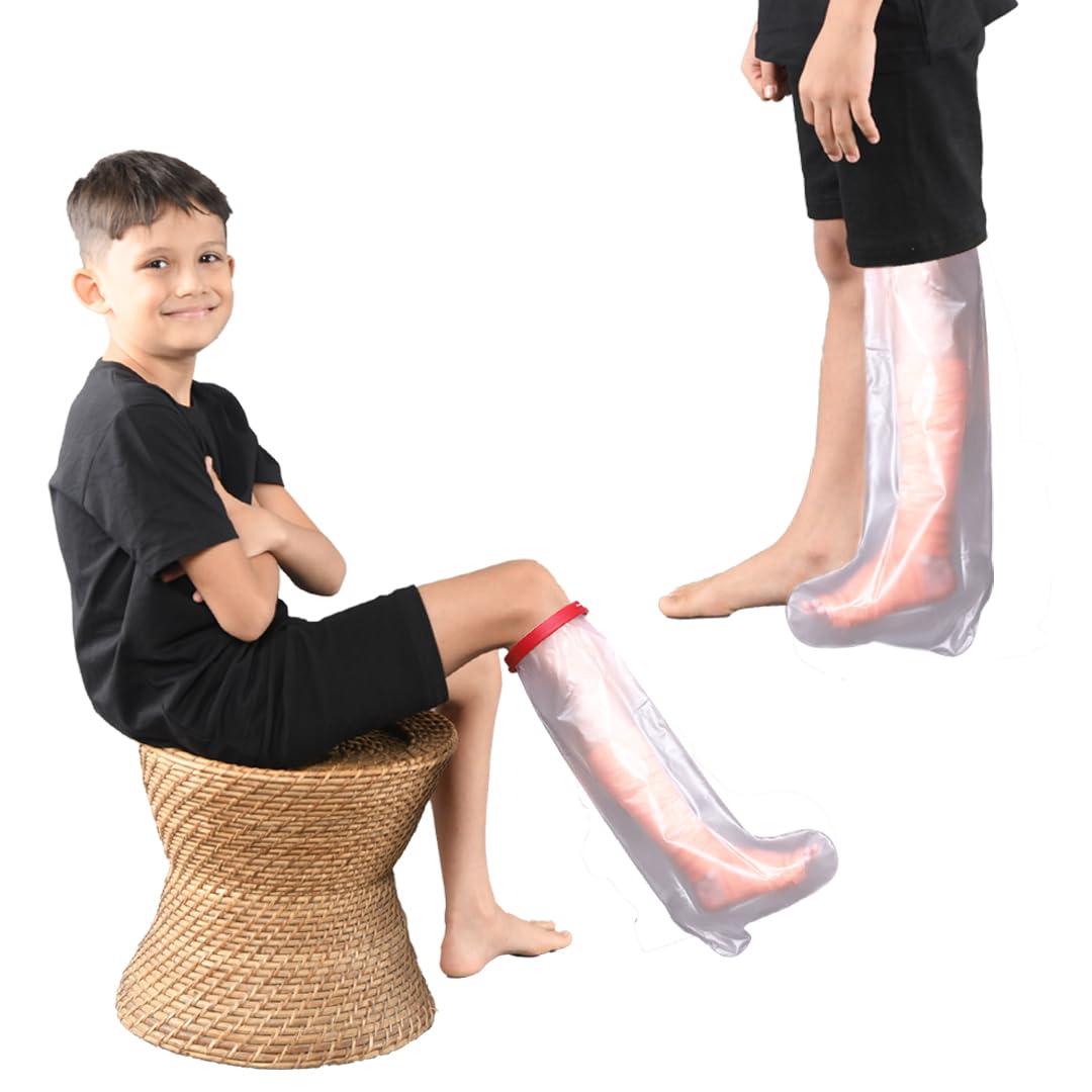 MALU HEALTHCARE MALU Waterproof Leg Cast Cover for Kids - Durable & Reusable Cast Protector for Shower & Bath - Full Coverage Cast Shield for Swim, Shower, and Bathing - Safe, Comfortable Fit for Child Use