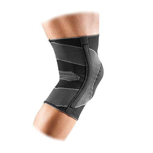 Mcdavid McDavid MD5116-01 Nylon 4 Way Elastic Knee Sleeve with Gel Buttress and Stays, Adult Small (Black)