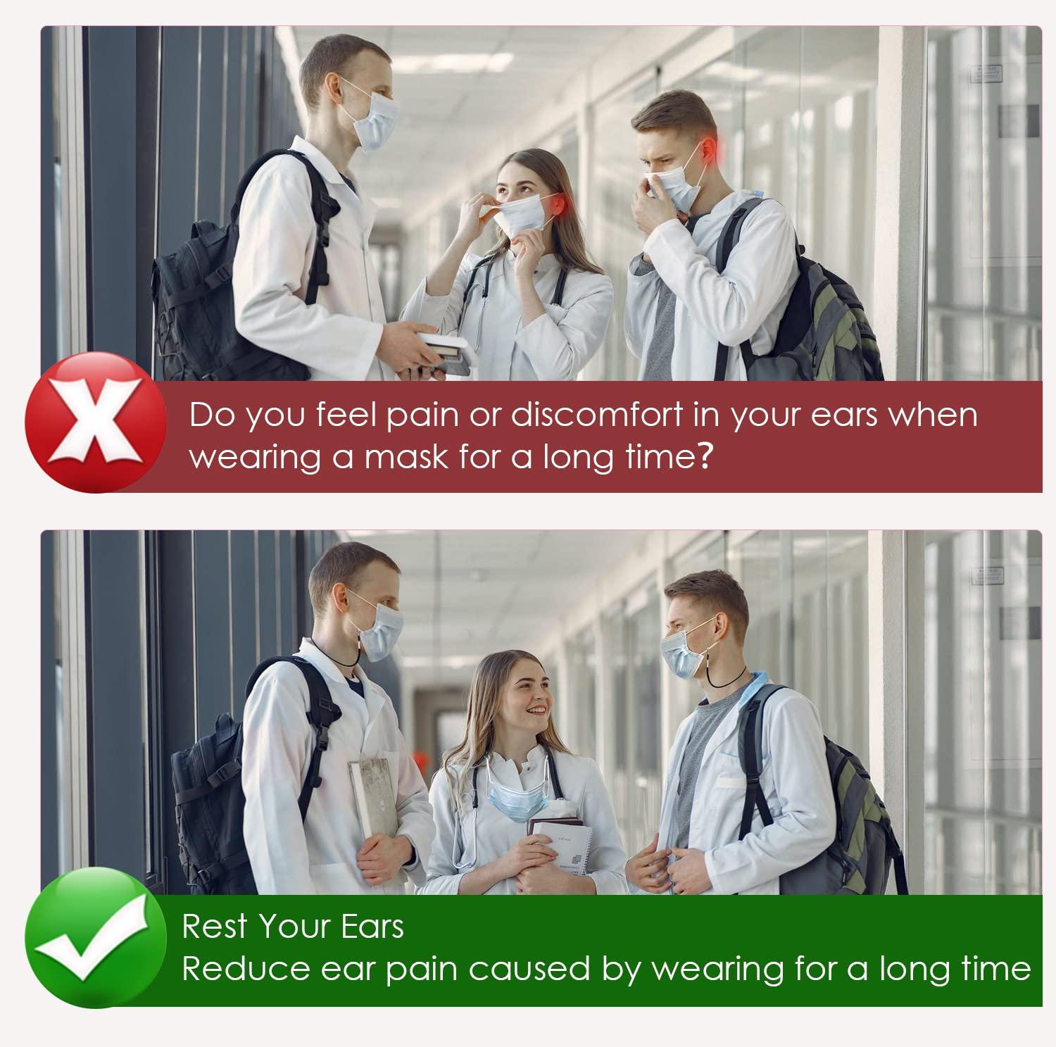 Flocovers Face Mask Lanyards, Mask Holder Adjustable Mask Lanyard for Women Men Kids, Child, Small