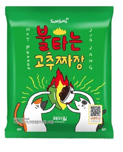Sam Yang Samyang Korean Ramen Buldak Jijang Flavour Spicy Noodles PacK2 & Buldak Hot Paper Jijang Noodles PacK1(Pack of 3) (420gm) (Imported) Instant Noodles Non-vegetarian (3x140 g)(Combo Pack)