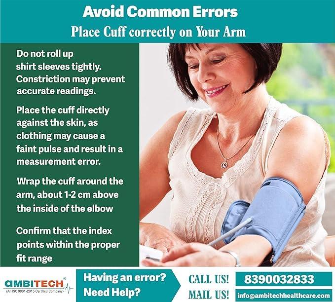 AMBITECH AmbiTech Fully Fully Automatic Arm-type BP Monitor With 2 Year Replacement Warranty (Made In India)