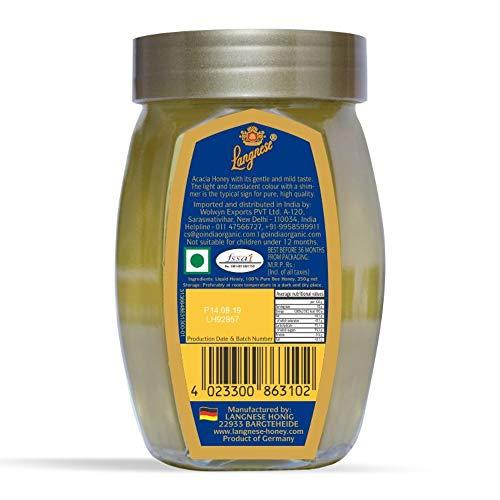 Langnese Langnese Acacia Honey 250g, 100% Pure Honey from Langnese Germany