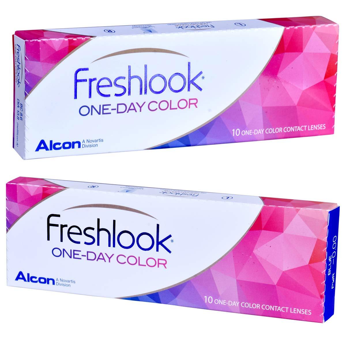 ALCON ALCON Freshlook One-Day Color Powerless, 10 Lens Each (Pure Hazel and Green)