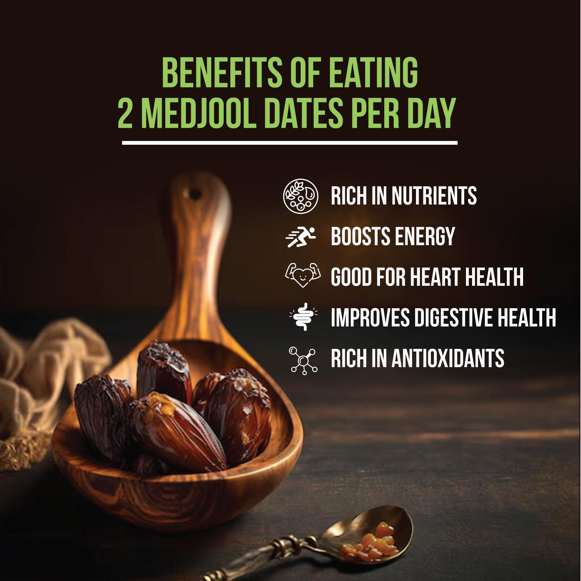 KING SOLOMON DATES KING SOLOMON DATES Large Medjoul/Medjool Dates 1 Kg|All Natural|No Added Sugar|No Preservatives|Gluten Free|Vegan Plant Based|Non-Gmo|Dates Dried Fruits|Khajur|Khajoor|Khejur