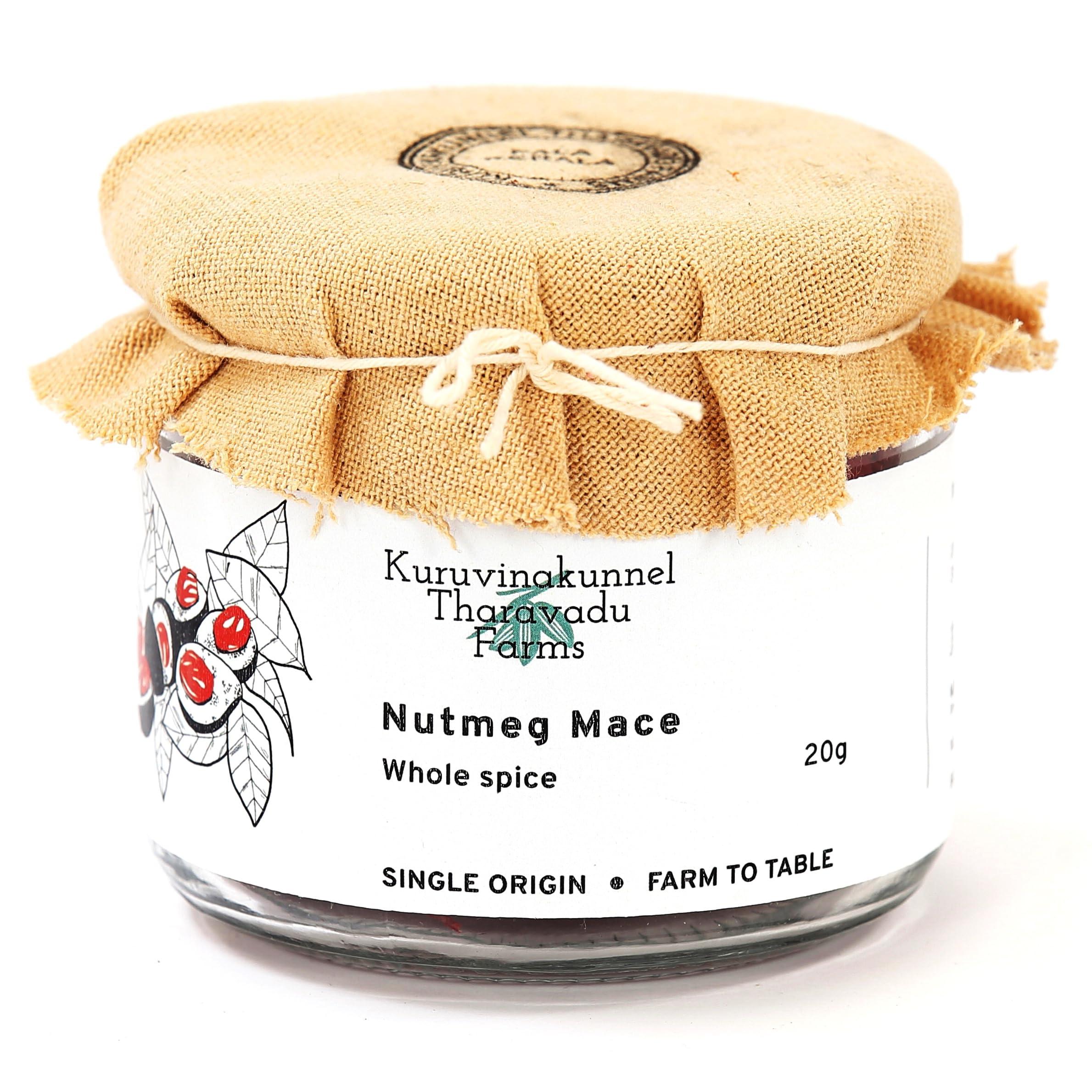 Kuruvinakunnel Tharavadu Farms Nutmeg Mace (Organically Grown | Single Origin | Farm To Table) 20 gms