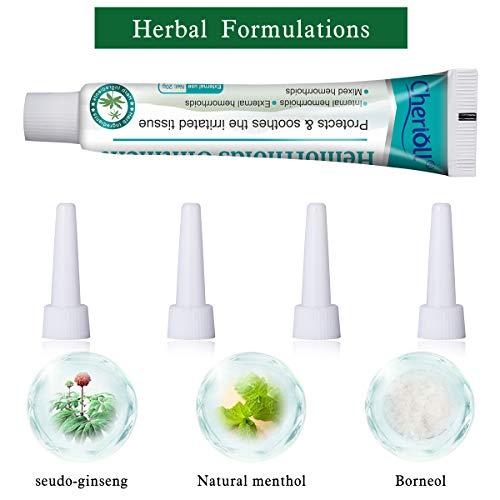Cherioll Cherioll Hemorrhoid Cream, Haemorrhoids Treatment, Hemorrhoid Relief,for Hemorrhoids Fissures Bleeding, 20g2 (Assistant tub 4Pcs)