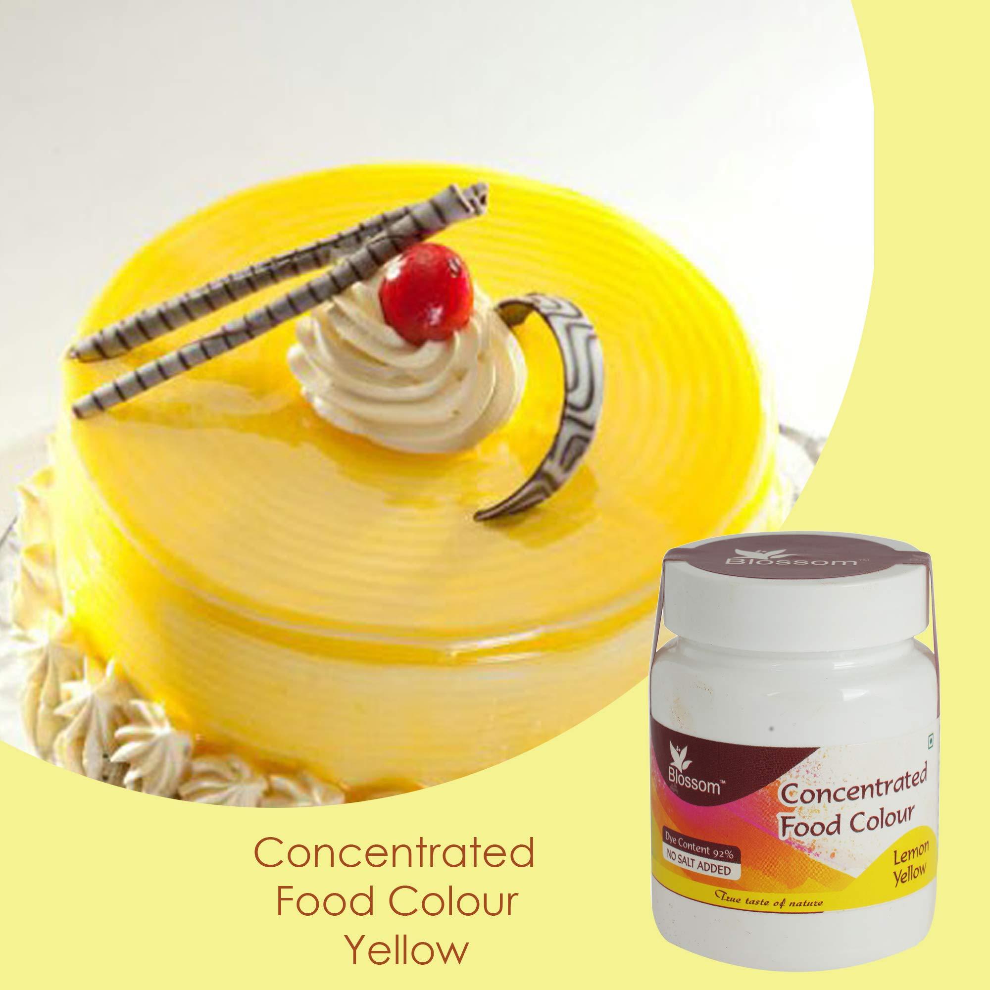 BLOSSOM BLOSSOM Chocolate Colour Powder for Colouring Cake Chocolate- Yellow, 20 gm