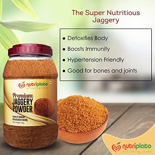 Nutriplato Nutriplato Jaggery | Gur Powder Premium Jar, 3 Kg