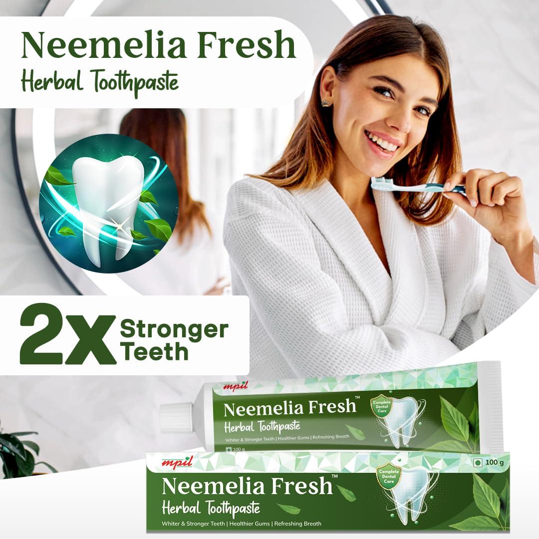 MPIL MPIL Neemelia Fresh Toothpaste | For Healthy Gums & Strong Teeth 100gm (Pack of 1)