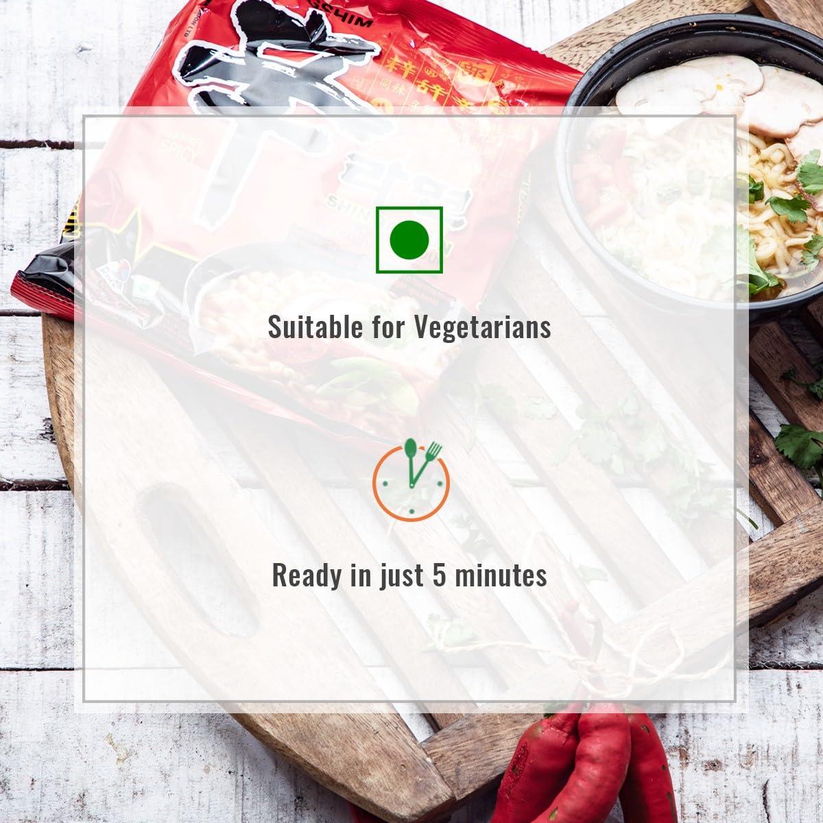 Nongshim Nongshim Shin Ramyun Korean Style Spicy Noodle Soup Instant Noodles, 21.16 oz  600 g