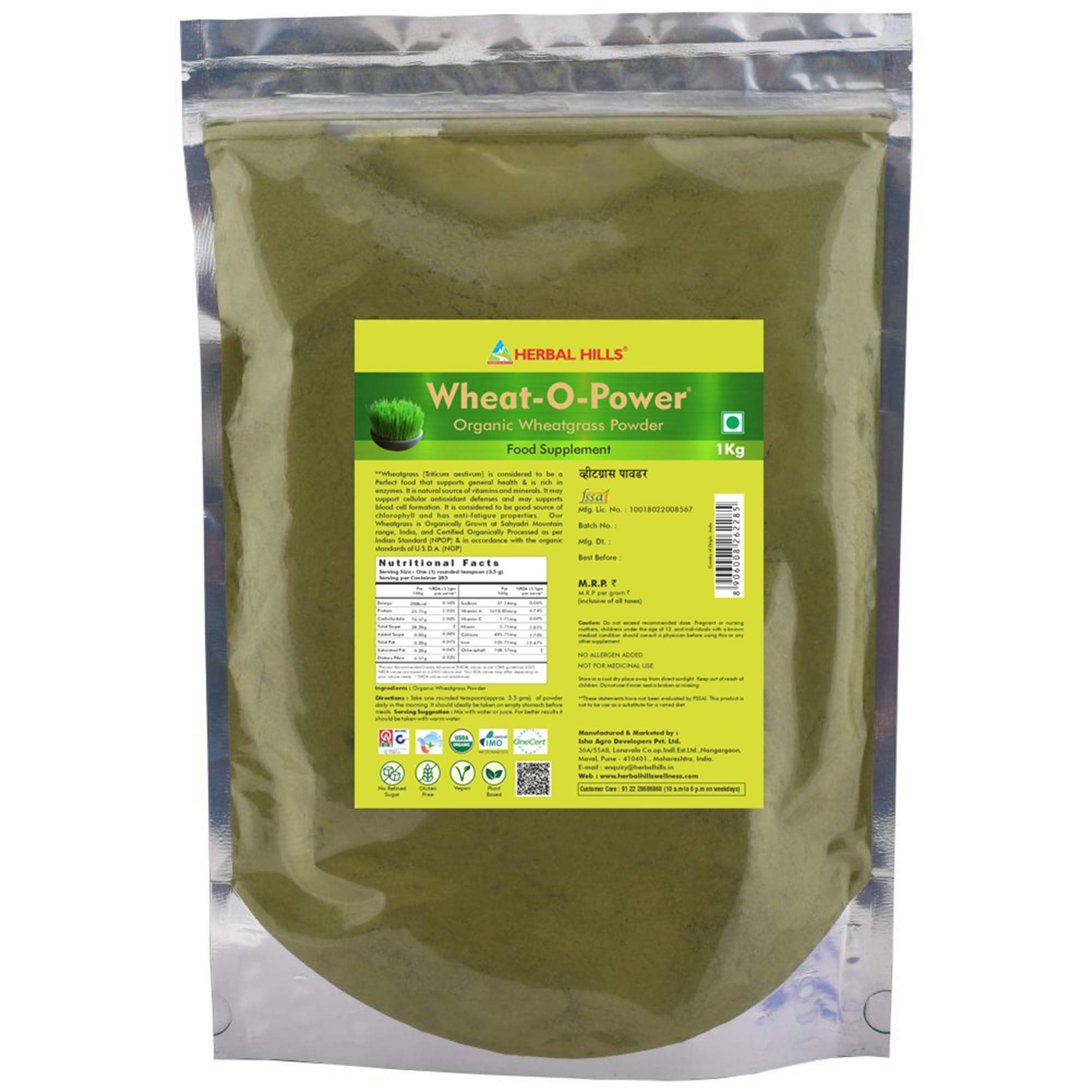 HERBAL HILLS Herbal Hills Wheatgrass Powder (1000 Gram Pack of 1)