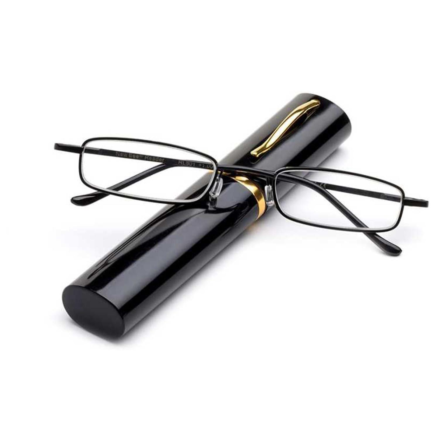 CRIBA CRIBA Reading Glass Metal Frame Pen Style Case +1.00,+1.25,+1.50,+1.75,+2.00,+2.25,+2.50,+2.75,+3.00_D (+1.50)