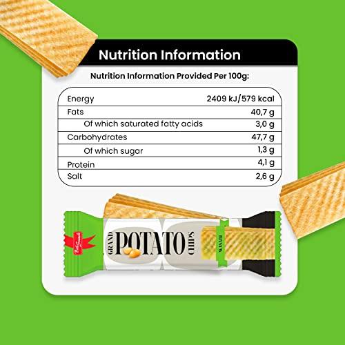 Bal Snack Bal Snack Grand Long Potato Chips | Crispy & Crunchy Snack Food for Movies, Games & More (Wasabi, Pack of 3)