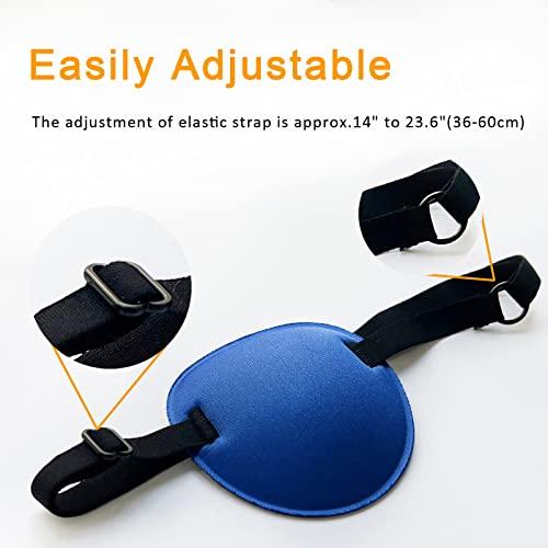 Vandorla 5PCS Eye Patch, Super Soft Eye Patches, Adjustable Medical Eye Patch for Adults and Kids, Amblyopia Lazy Eye Patches for Left or Right Eyes, 5 Colors