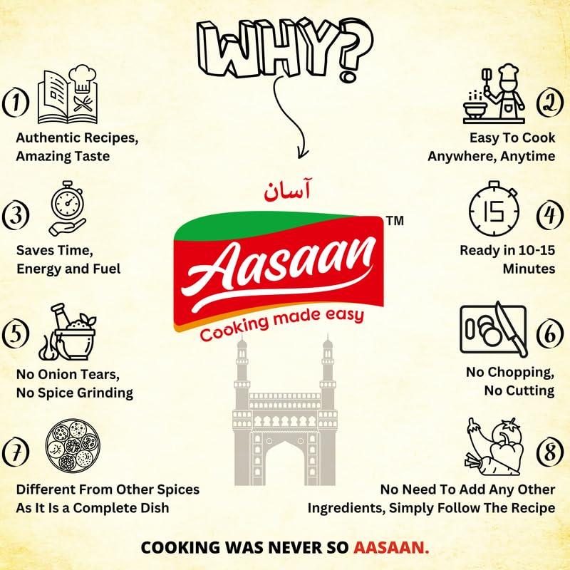 Aasaan Aasaan Sheer Kurma Premix 200gms, Ready to Cook Sheer Khurma Mix, Instant Hyderabadi Sheer Khurma Premix, Indian Sweets Sheer Khurma Ready Mix Vegetarian Dessert (Pack of 2)