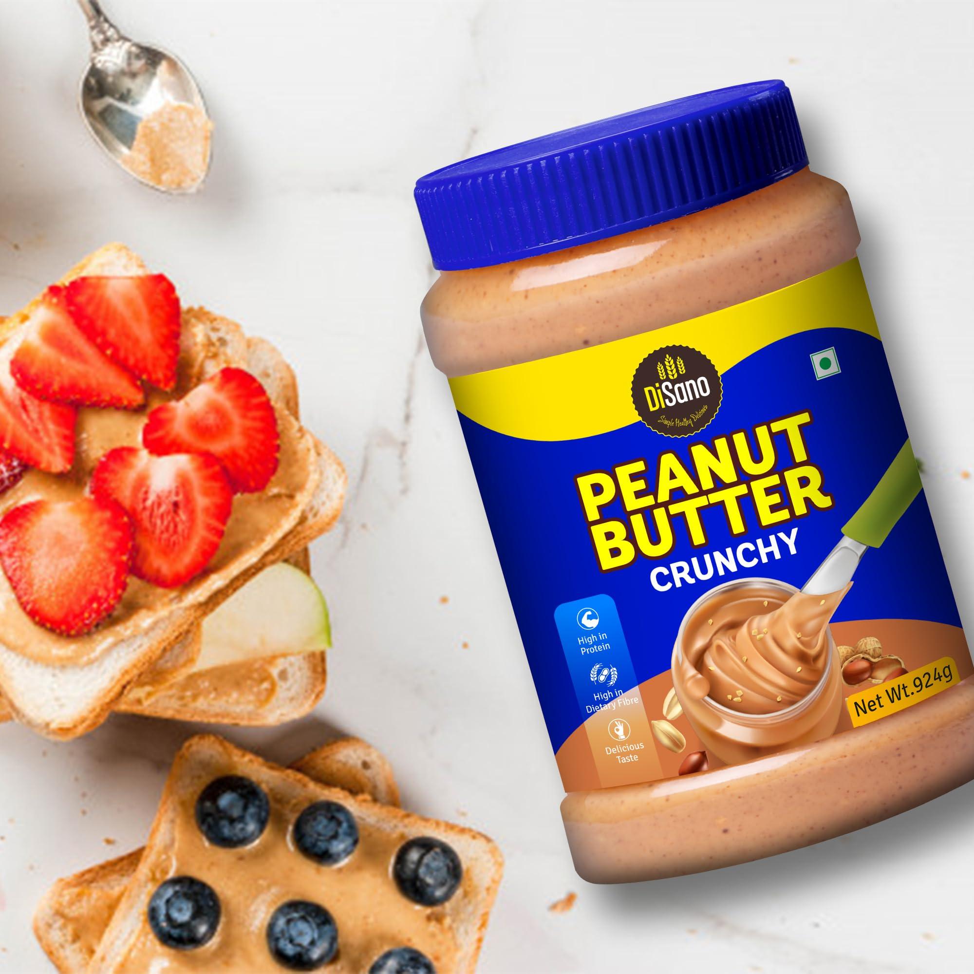 DISANO Disano Peanut Butter Crunchy 924g & DiSano Chocolate Peanut Butter Creamy 350 gm