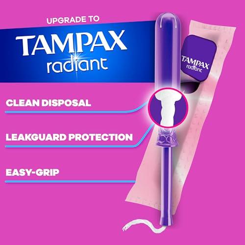 Tampax Tampax Pearl Plastic Tampons, Regular Absorbency, Unscented, 50 Count