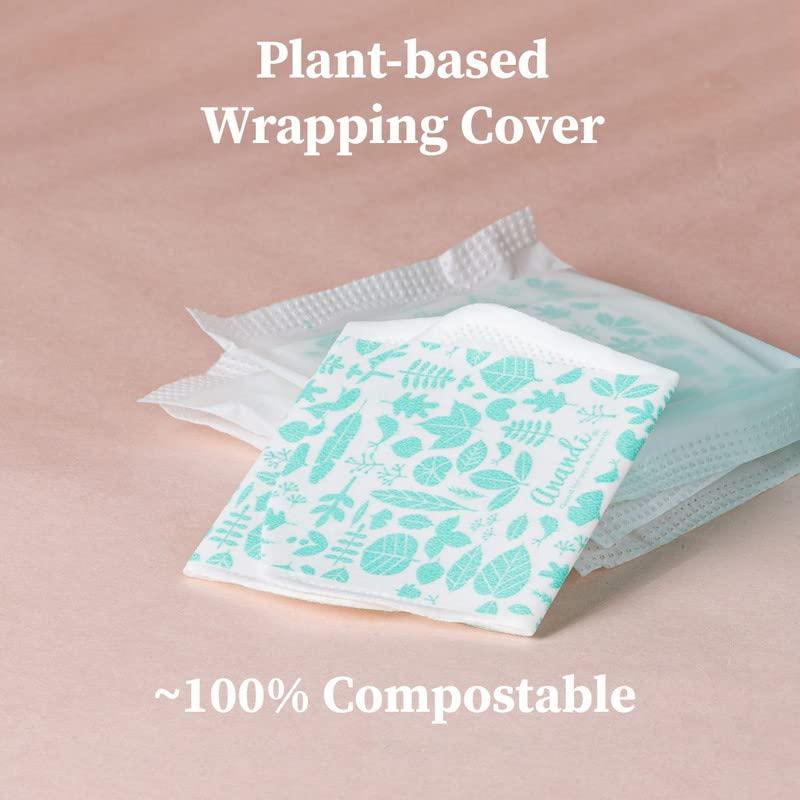 Anandi Anandi Panty Liners For Women | Daily Use Liners 190mm - 40 Pieces | Biodegradable Compostable Organic Liner | Certified 100% Organic Cotton Top Sheet