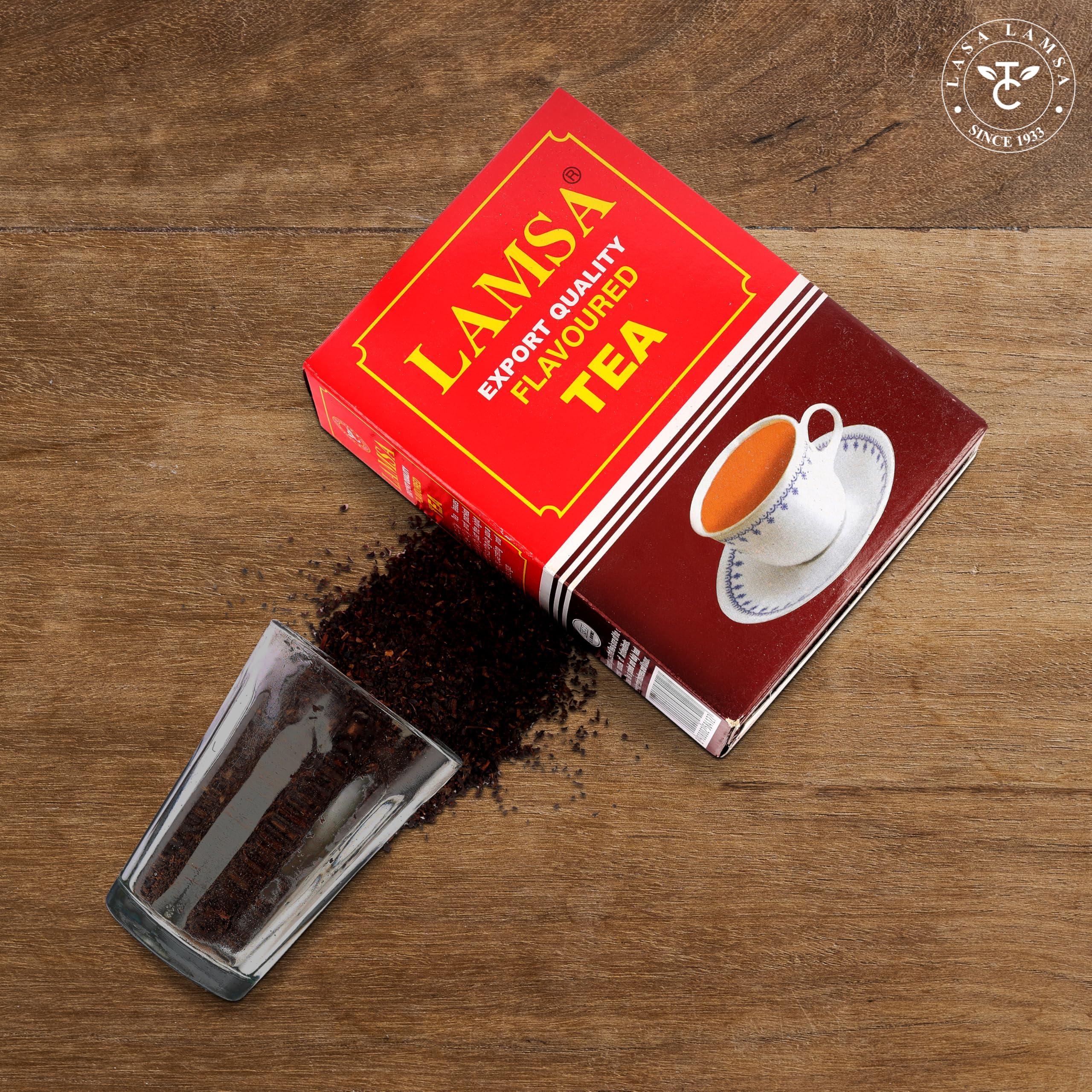 Lamsa Lamsa Flavoured Loose Leaves Black Tea, No Added Color, Carton, 500 Grams