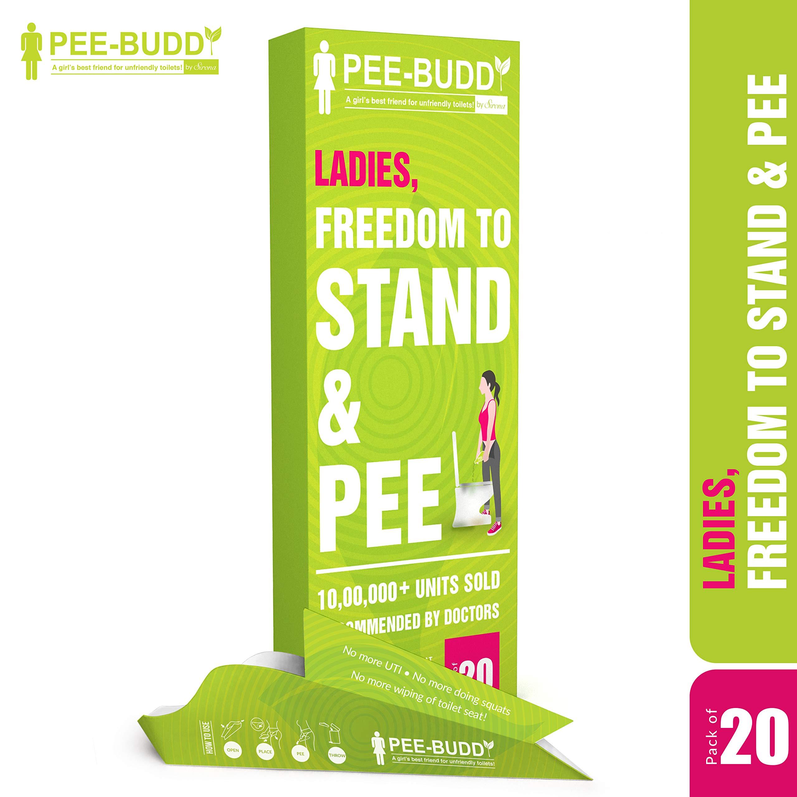PEE BUDDY Peebuddy - Ladies Freedom to Stand and Pee Paper Based Disposable Female Urination Device for Women & PeeBuddy Freedom to Stand and Pee Reusable Portable Female Urination Device for Women - 1 Funnel
