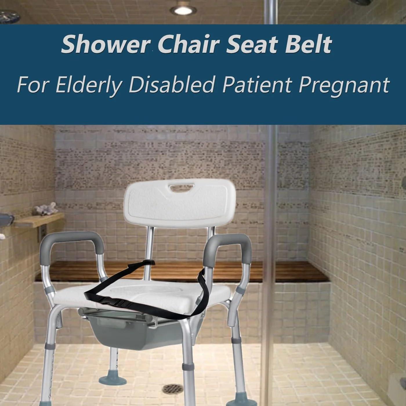 NIHSPRUHAY NIHSPRUHAY Toilet Shower Chair Seat Belt for Elderly, Bath Bench Anti-Slip Waist Buckle Strap for Bedridden Disabled Patient