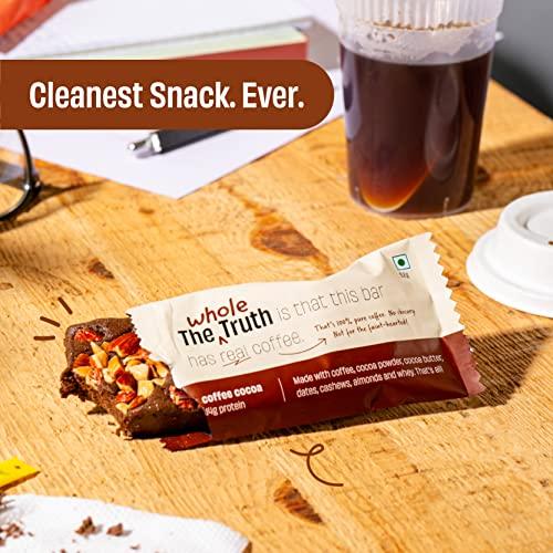 The Whole Truth The Whole Truth - Protein Bars | Coffee Cocoa | Pack of 6 x 52g each | No Added Sugar | No Preservatives | No Artificial Sweeteners | No Gluten or Soy | All Natural Ingredients