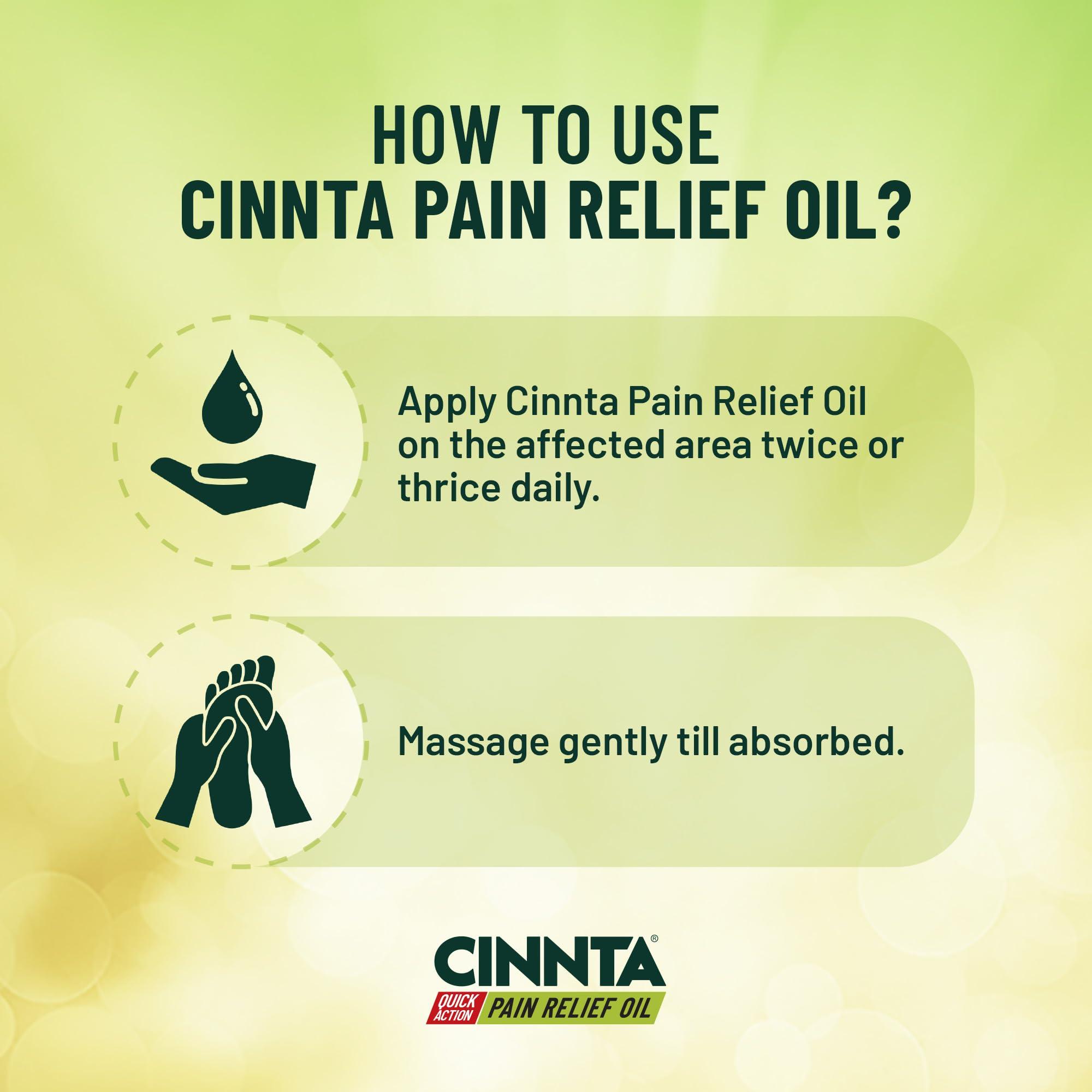 Teachers\' Grace Teachers\' Grace Cinnta Pain Relief Oil - 100ml (Pack of 1) | for Quick Relief from Body & Joint Pain | 27 Herbal Formulation | Anti Inflammatory