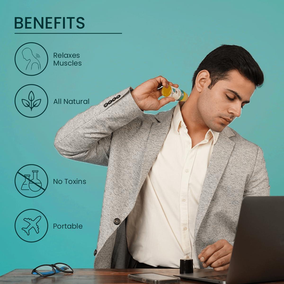 Herb Tantra Herb Tantra Migraine Go and Cervical roll on combo | A perfect kit for relief from headache, tight muscle, Cervical | 100% natural & Ayurvedic |Easy To Use