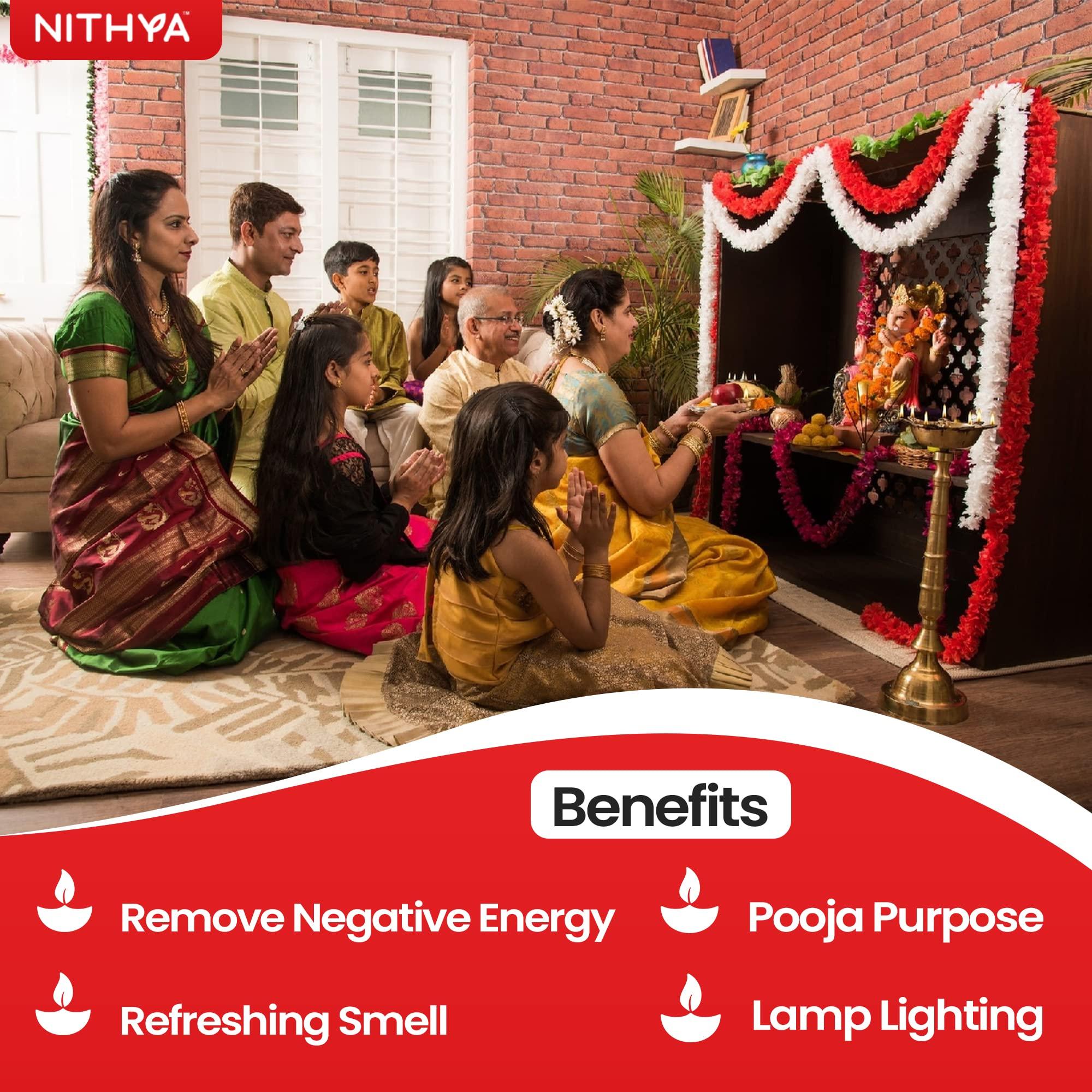 NITHYA ORGANICS NITHYA ORGANICS Panchaguna Deepak Oil for Pooja Pure Organic Puja Oil with Jasmine Fragrance Deepam/Diya/Lamp Oil (1000 ml Pack of 1)