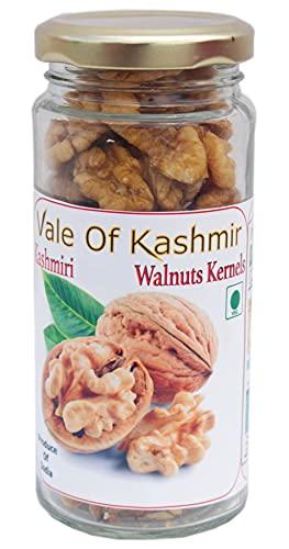 Vale Of Kashmir Vale Of Kashmir Kashmiri Walnut Kernels & Kashmiri Mamra Almonds in Glass Bottle 1kg , Pack of 10 Kashmiri Akhrot Bdam Giri 500gm Each