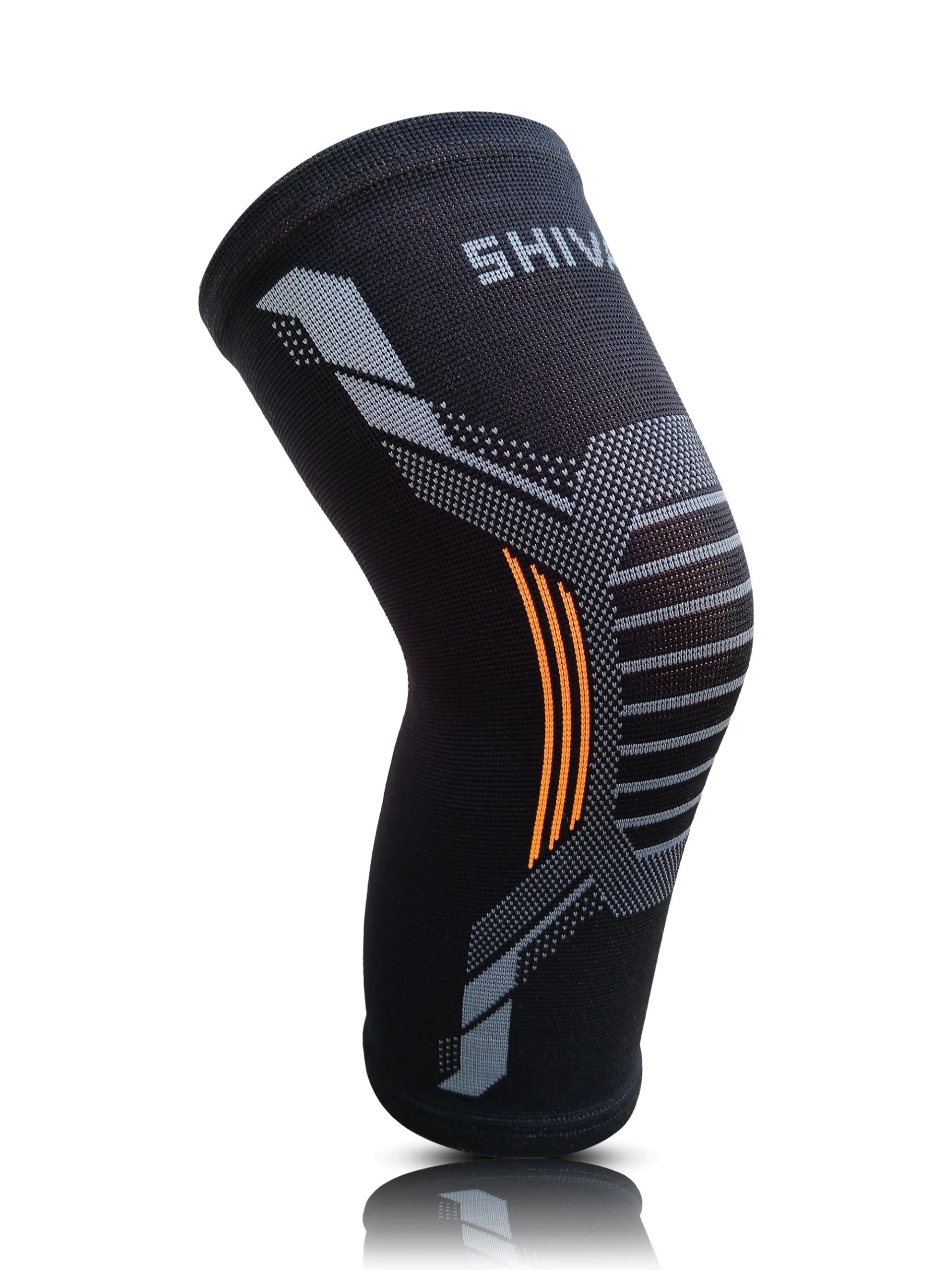 SHIVAGO Shivago 3D Seamless Compression Knee Cap for Men, Women, Gym. Sports | Pain Relief Knee Support | Knee Sleeve Leg Braces | Knee Socks (SVGVCT0032, L)