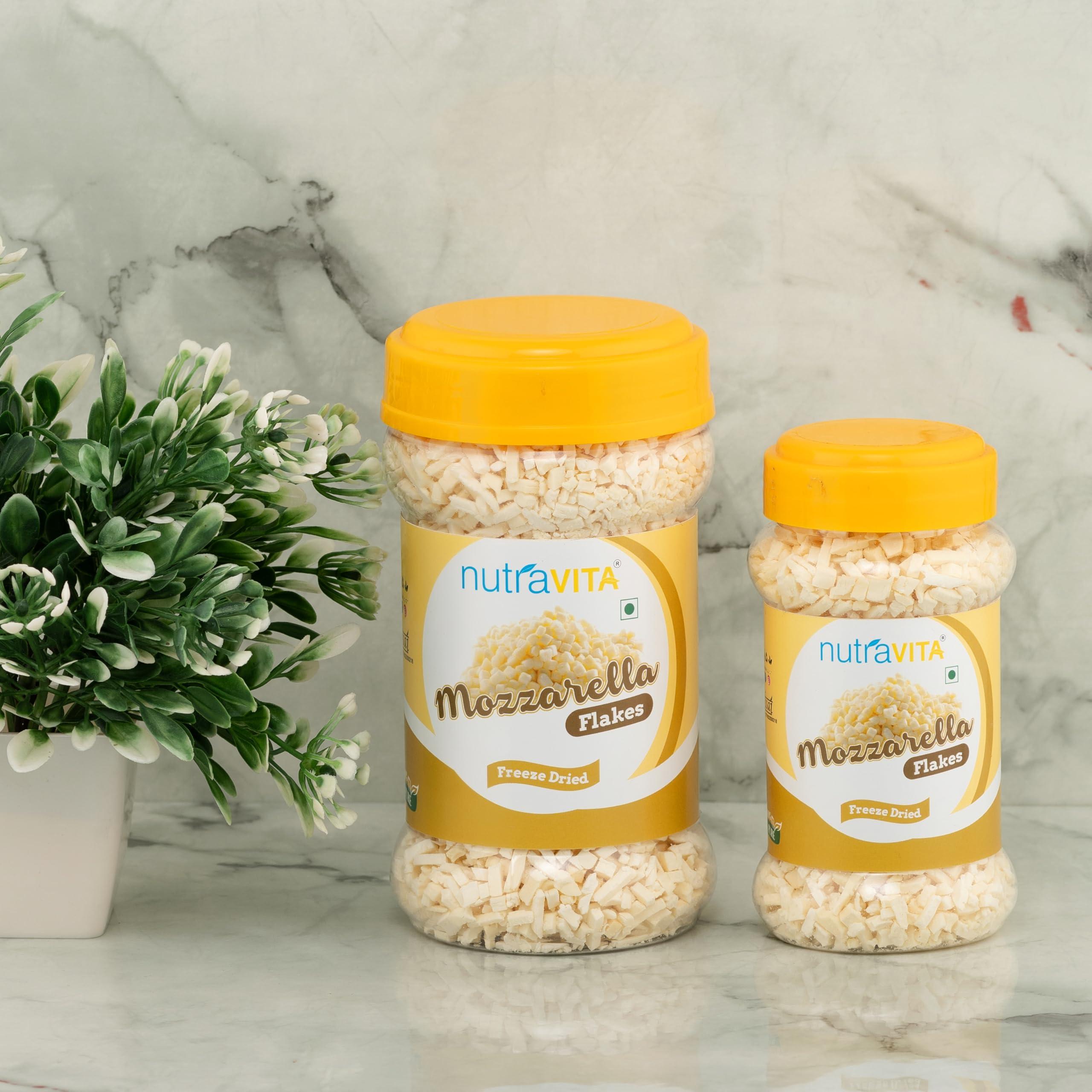 Nutra Vita Nutra Vita Freeze Dried fine Mozzarella Cheese Flakes (200gm)