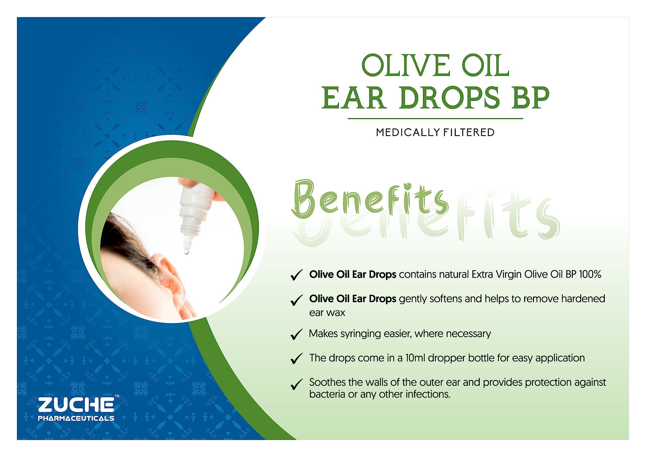 Generic Olive Oil Ear Drops 10 ml (2 Units) | Ear Wax Remover | Naural Product | Medical Grade