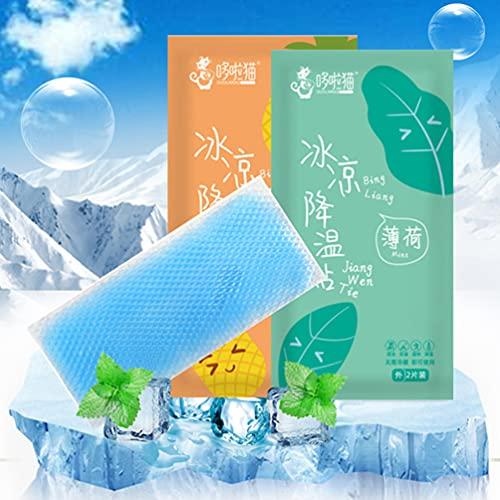 HEALLILY HEALLILY 40Pcs Cooling Forehead Strips Headache Gel Pads Fever Reducer Pad Cooling Sticker Forehead Cooling Strips