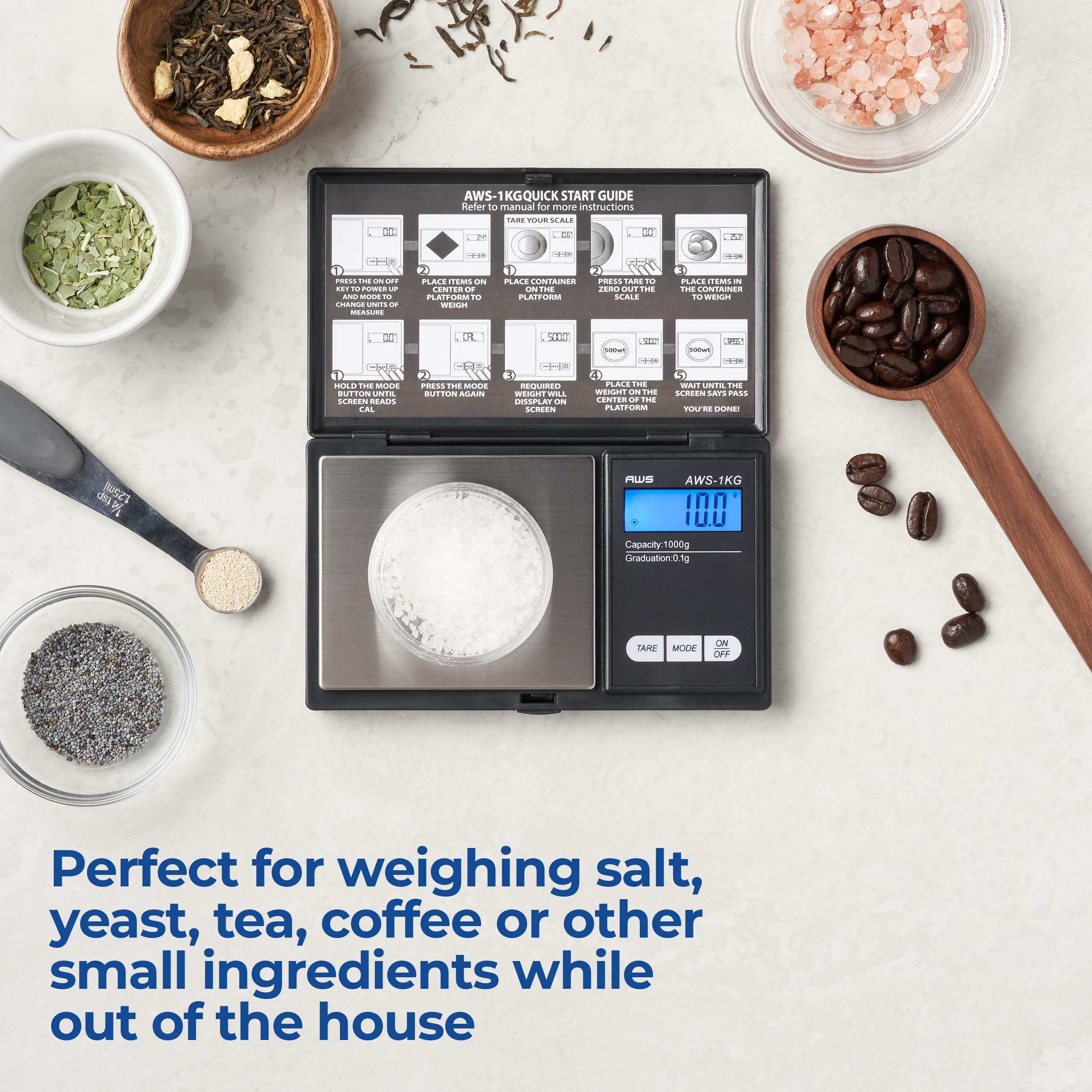 AMERICAN WEIGH SCALES American Weigh Scales AWS 1KG Digital Pocket Scale, 1000 x 0.1g