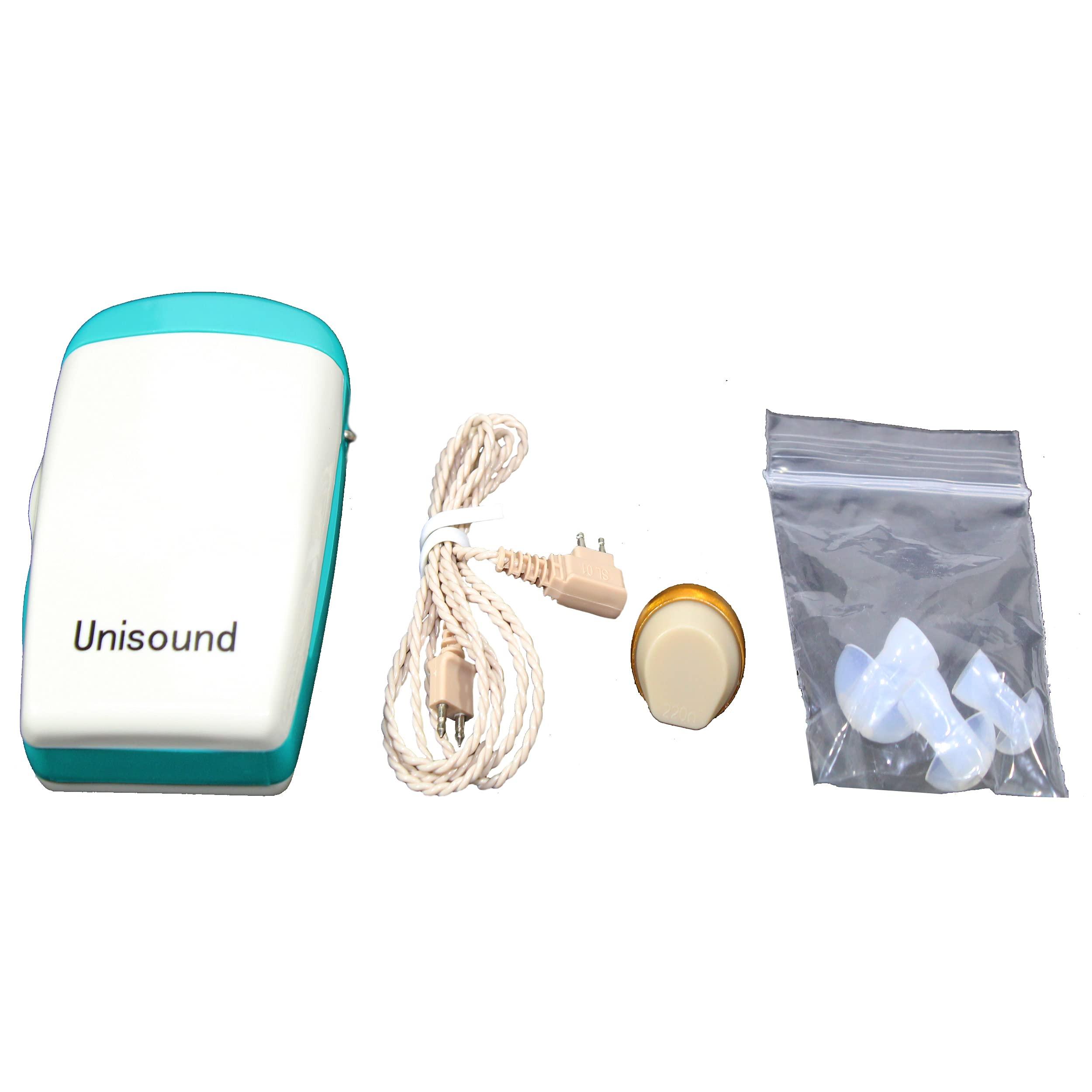 Dishan Dishan Unisound German Made Hearing Aid Machine For Deaf 2 Pin Pocket Amplifier With Warranty Listening Device For Old Age, White