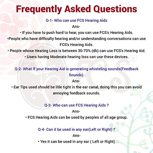 FCS FCS V-17 Personal Sound Amplifier for Elderly Deaf People Analogue BTE Hearing Aid For Mild Hearing Loss.