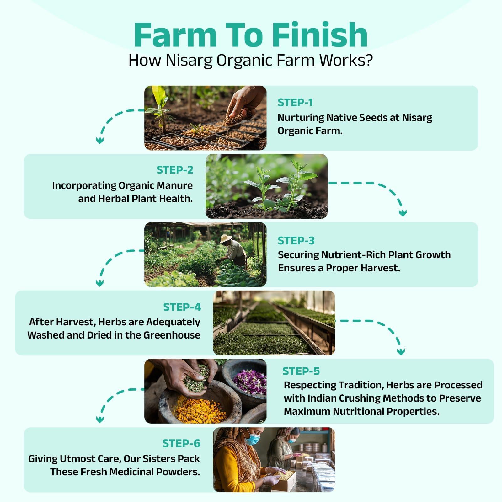 Nisarg Organic Farm Nisarg Natural Ashwagandha Root Powder No Added Preservative Helps Fight Anxiety and Stress Ashwagandha Podi/Amukkara Kizhangu/Asvagandha Churna Non-GMO Anxiety Issues-Pack of 1,1kg