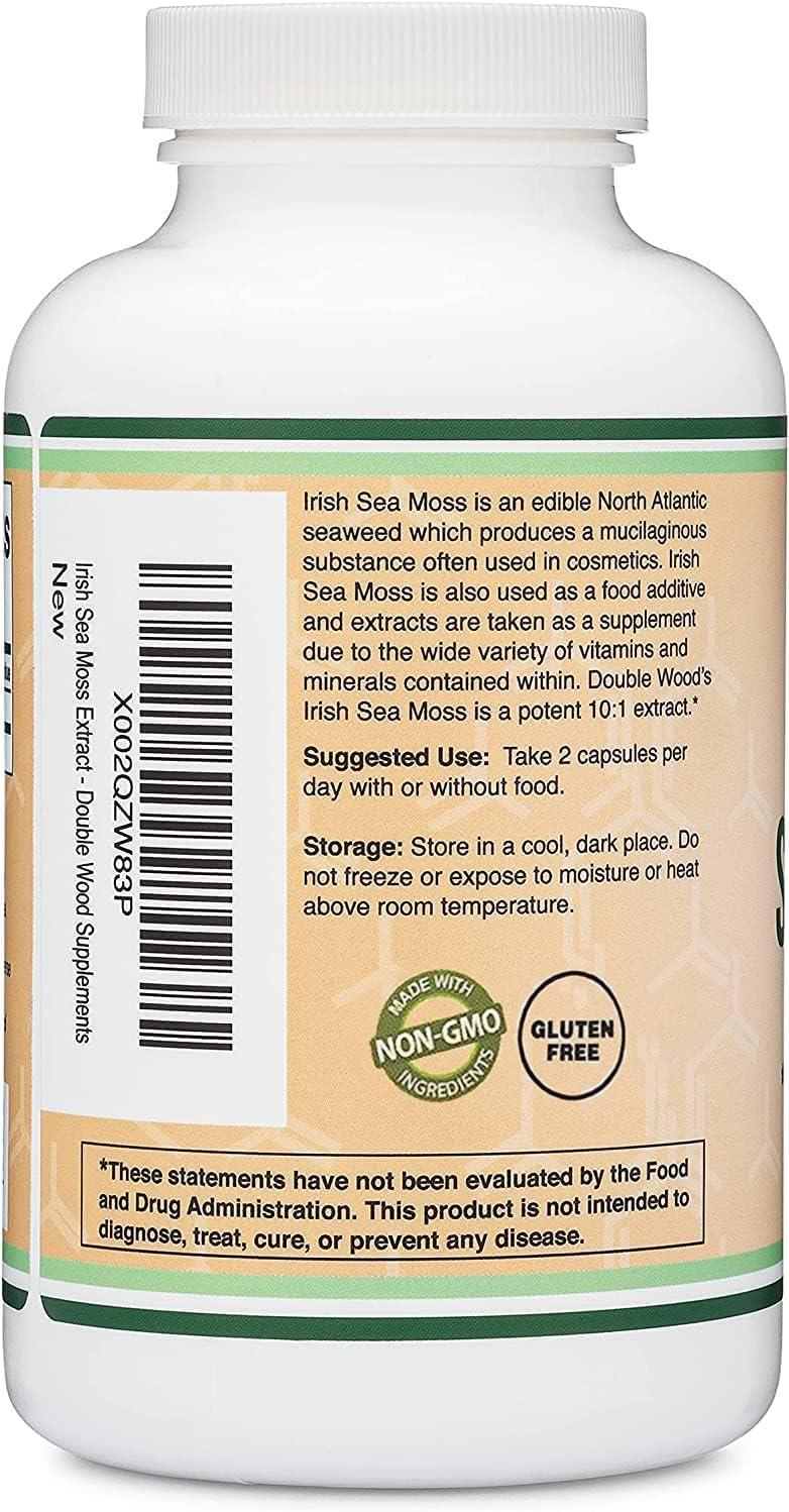 ATHINIKA NUTRITION Irish Sea Moss Capsules, More Potent Than Sea Moss Gel Extract (180 Count, 1,200mg per Serving) (from Wildcrafted and Raw Chondrus Crispus) Nutrient Rich Superfood High in Minerals