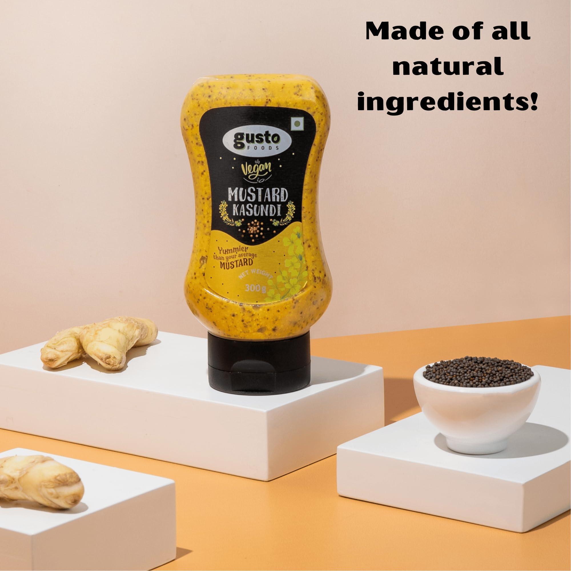 Gusto Foods Gusto Foods Mustard Kasundi Sauce 300g | Authentic Pungent Mustard Sauce | Traditional Bengali Mustard Sauce