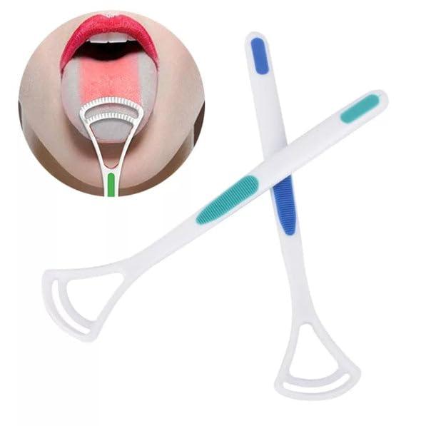 Vontor Oral Tongue Cleaner Brush Scraper 2 pcs Color May Vary