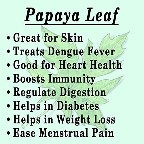 AarVed AarVed Papaya Leaf Powder (Carica Papaya/Papita leaves) - 200gms ? for Healthy Platelets Count & Immunity | Herbal Supplement for Digestion & Improves Intestinal Function