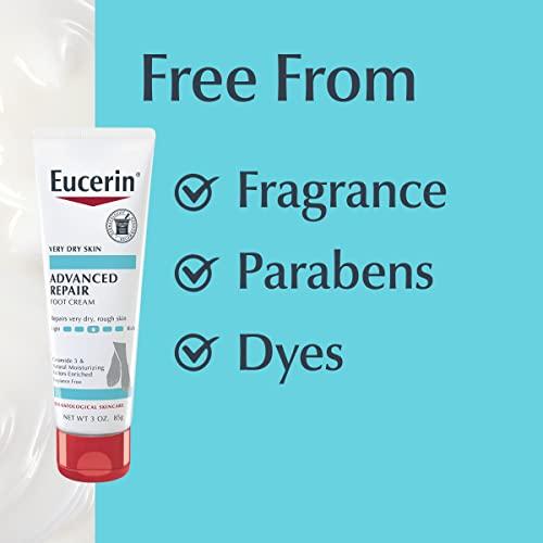 Eucerin Eucerin Advanced Repair Foot Cream - Fragrance Free, Foot Lotion for Very Dry Skin - 3 oz. Tube (Pack of 3)