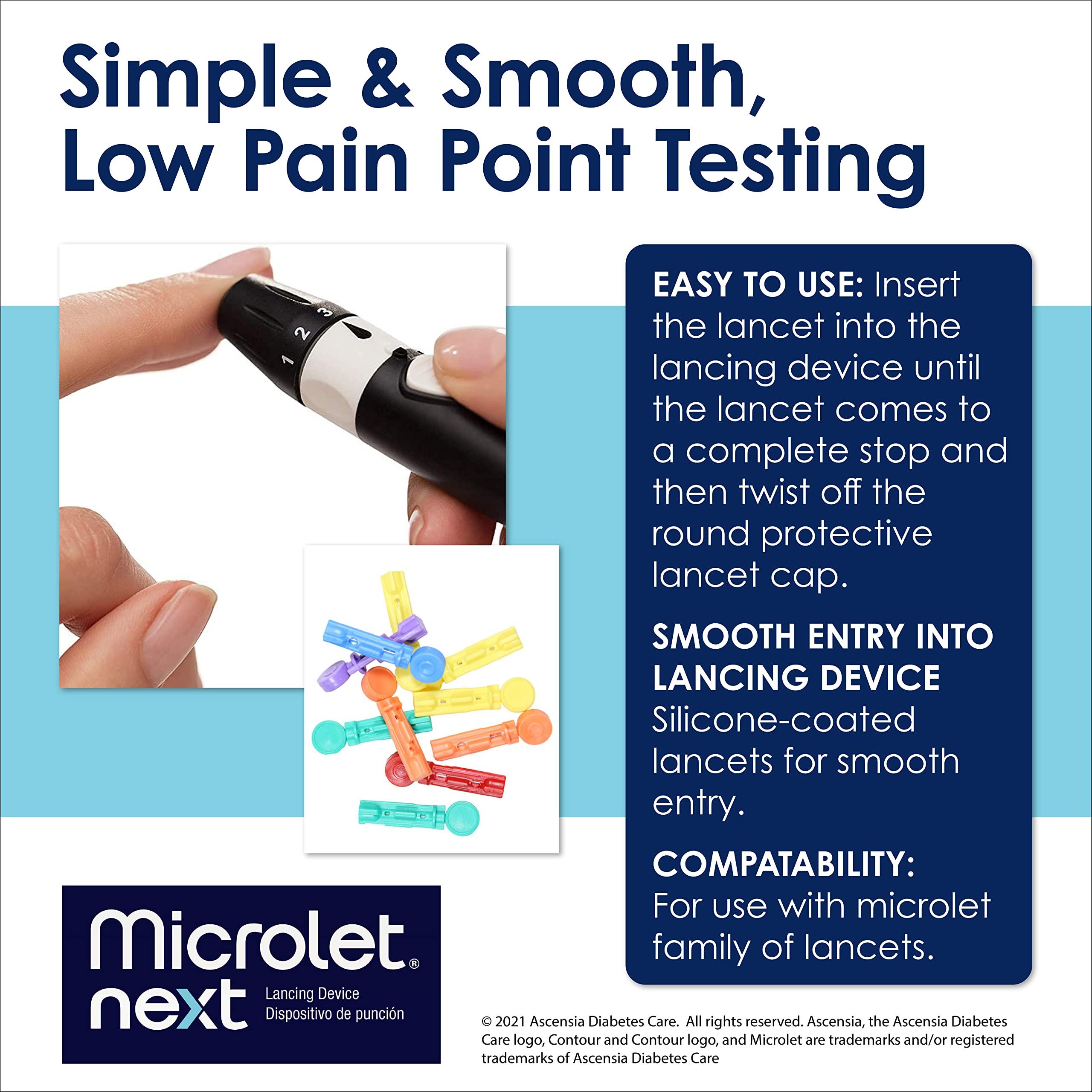 Ascensia Ascensia MICROLET NEXT Adjustable Lancing Device, 5 Depth Settings