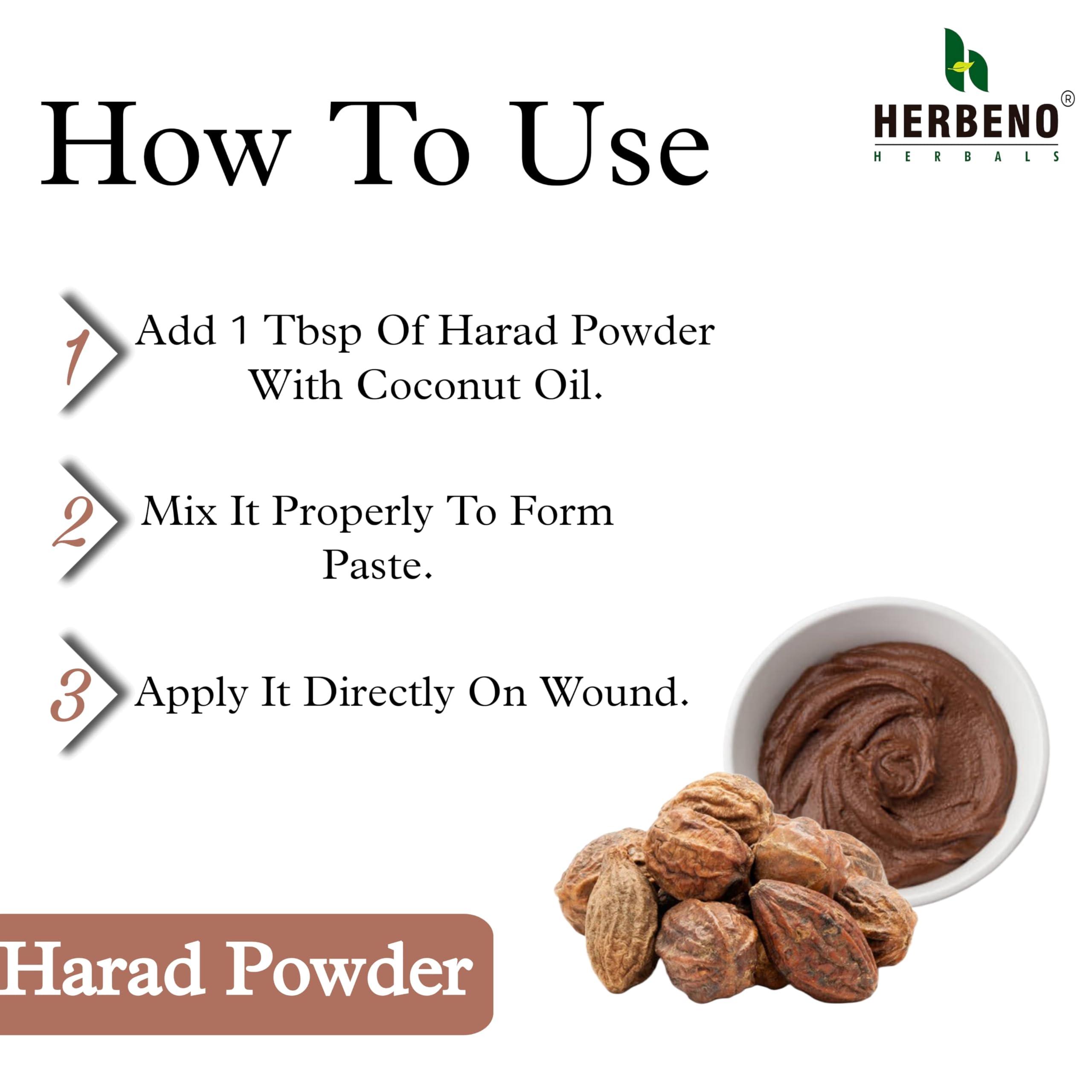 HERBENO HERBENO Harad/Haritaki Powder For Dark Circles, Face, Skin And Healthy Digestion - 200 Gram