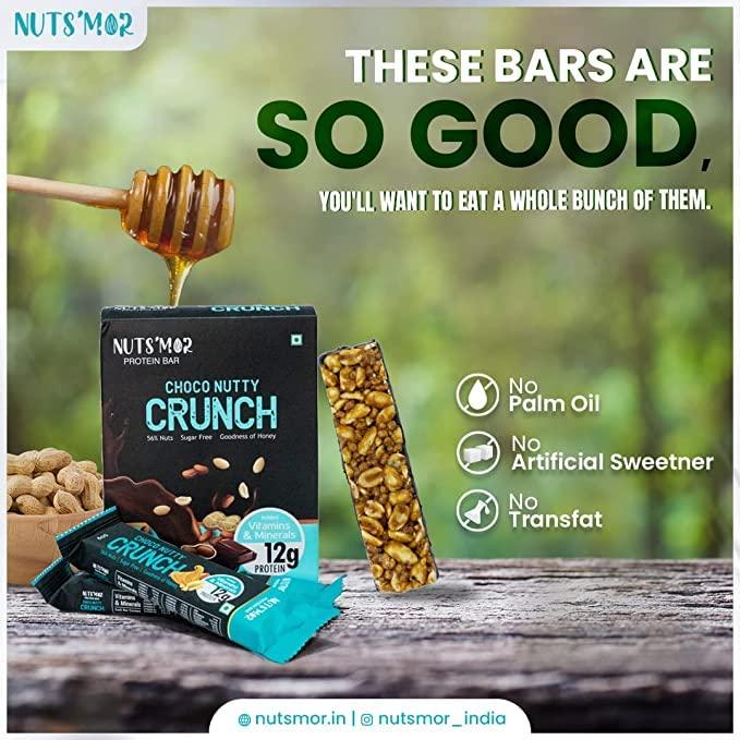 NUTS'MOR NUTS'MOR Protein Daily Choco Nutty Crunch12g Protein Bar Protein Blend (300g) & Protein Muesli protein with goodness of jaggery and honey cocoa almonds (440gm)