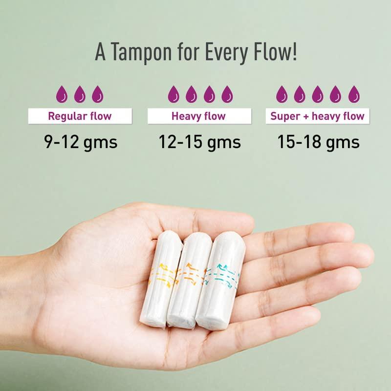 Sirona Sirona Period Made Easy Tampons - 20 Piece (Pack of 3) | For Medium & Regular Flow | Biodegradable Tampons | FDA Approved